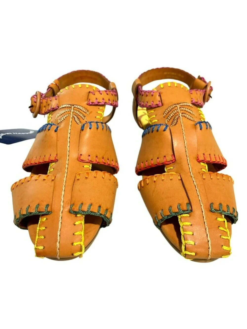 Farm Rio Handmade Palm Sandals Shoes Size 8 New in Box